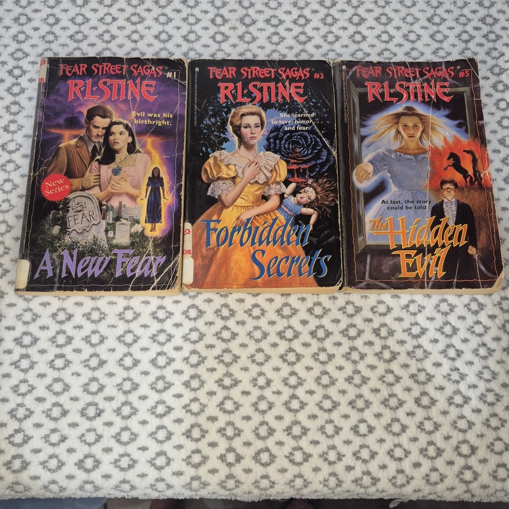 R.L. Stine Fear Street Sagas Paperback Book Lot 3 YA Horror #1, #3, #5 READ